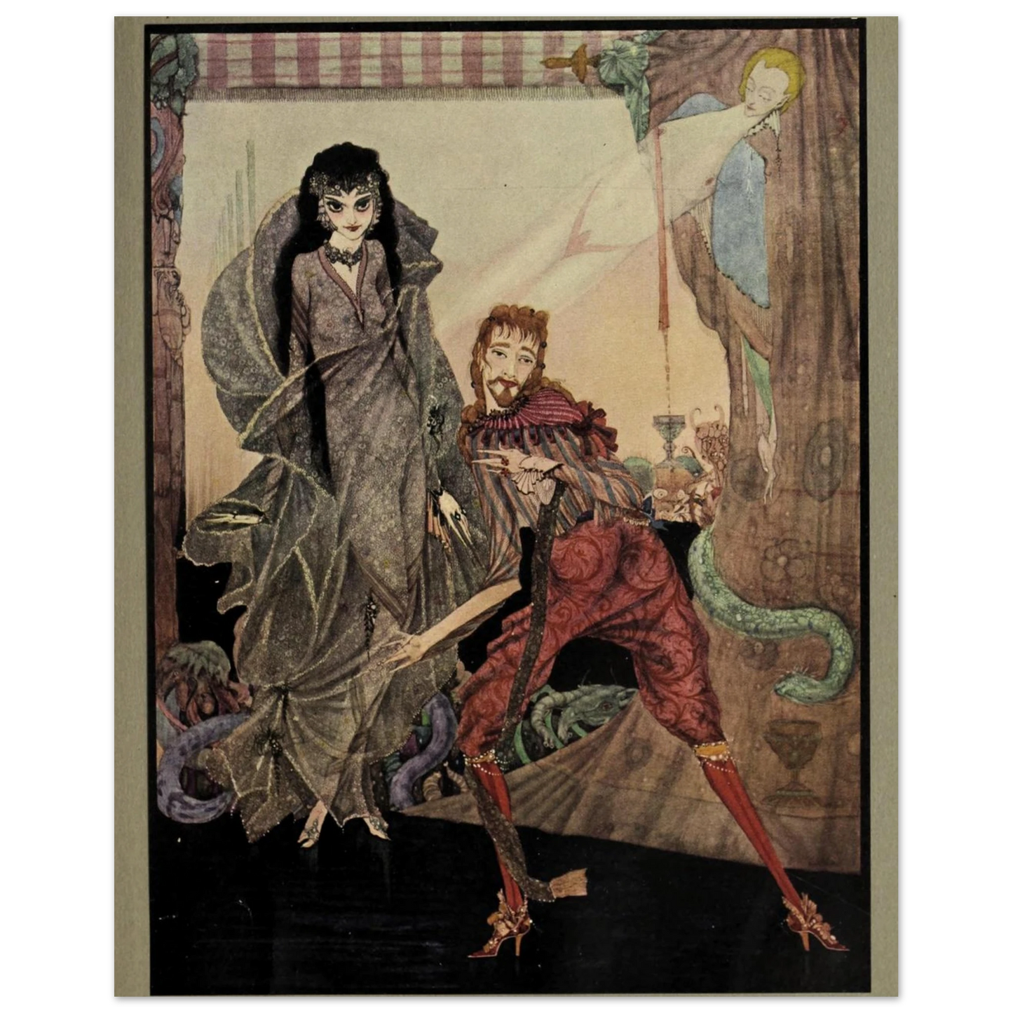 Harry Clarke Art Print – Poe’s Tales of Mystery (1923) – “Slowly Opened Eyes” | Museum-Quality Framed Reproduction – view 8 | Buy Irish Art