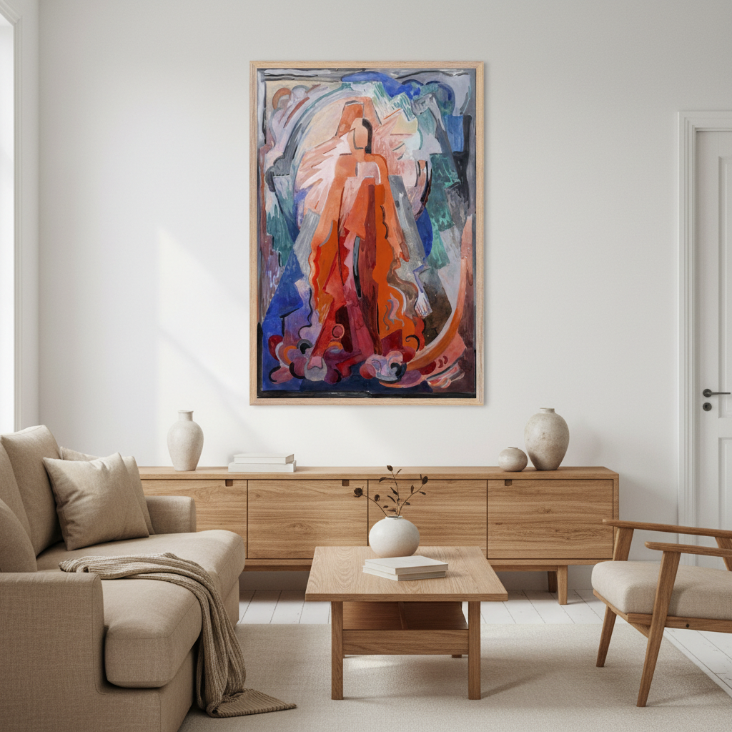 I Have Trodden the Winepress Alone by Mainie Jellett - framed Irish modernist religious art print