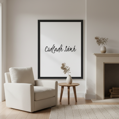 Codladh Sámh Sleep Well Irish language framed wall print hero mockup