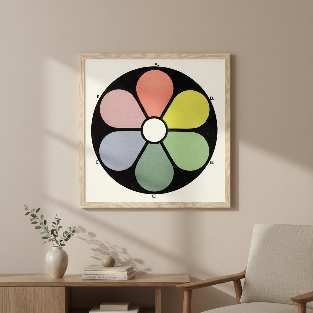 Square framed hero mockup of Broken Tones of the Primaries by James Ward