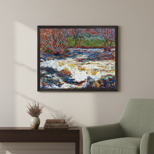 Square framed hero mockup of Rushing Stream by Roderic O'Conor using the selected artwork source