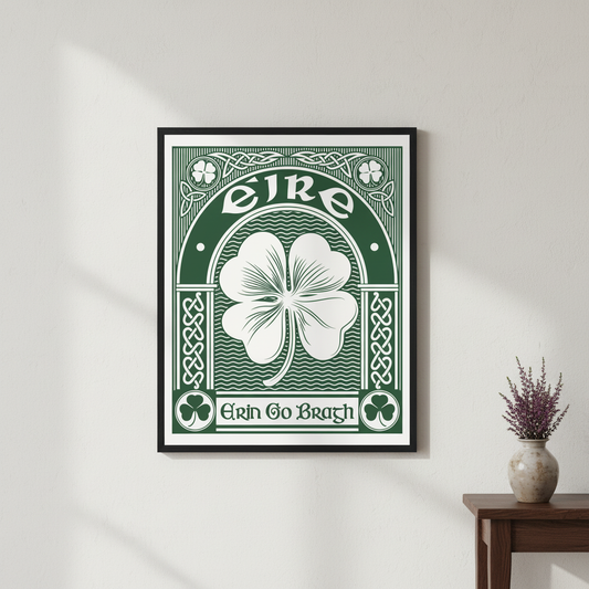 Erin Go Bragh Ireland Forever framed art print hero mockup