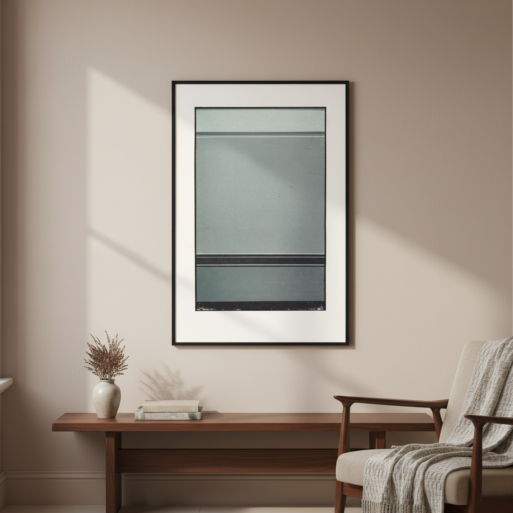 Harmony of Analogy in Broken Blues by James Ward displayed in a refined Irish home interior