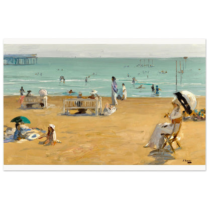 John Lavery – The Bathing Hour, Lido, Venice 1912. Fine art print on 250gsm archival paper. National Gallery of Ireland.
