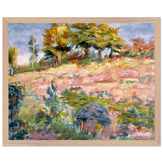 Landscape by Roderic O'Conor 40x50 cm art print in natural wood frame