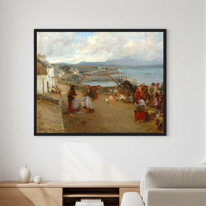 Life in Connemara, A Market Day (1898) by Walter Osborne RHA — women at Roundstone harbour market, Connemara, County Galway
