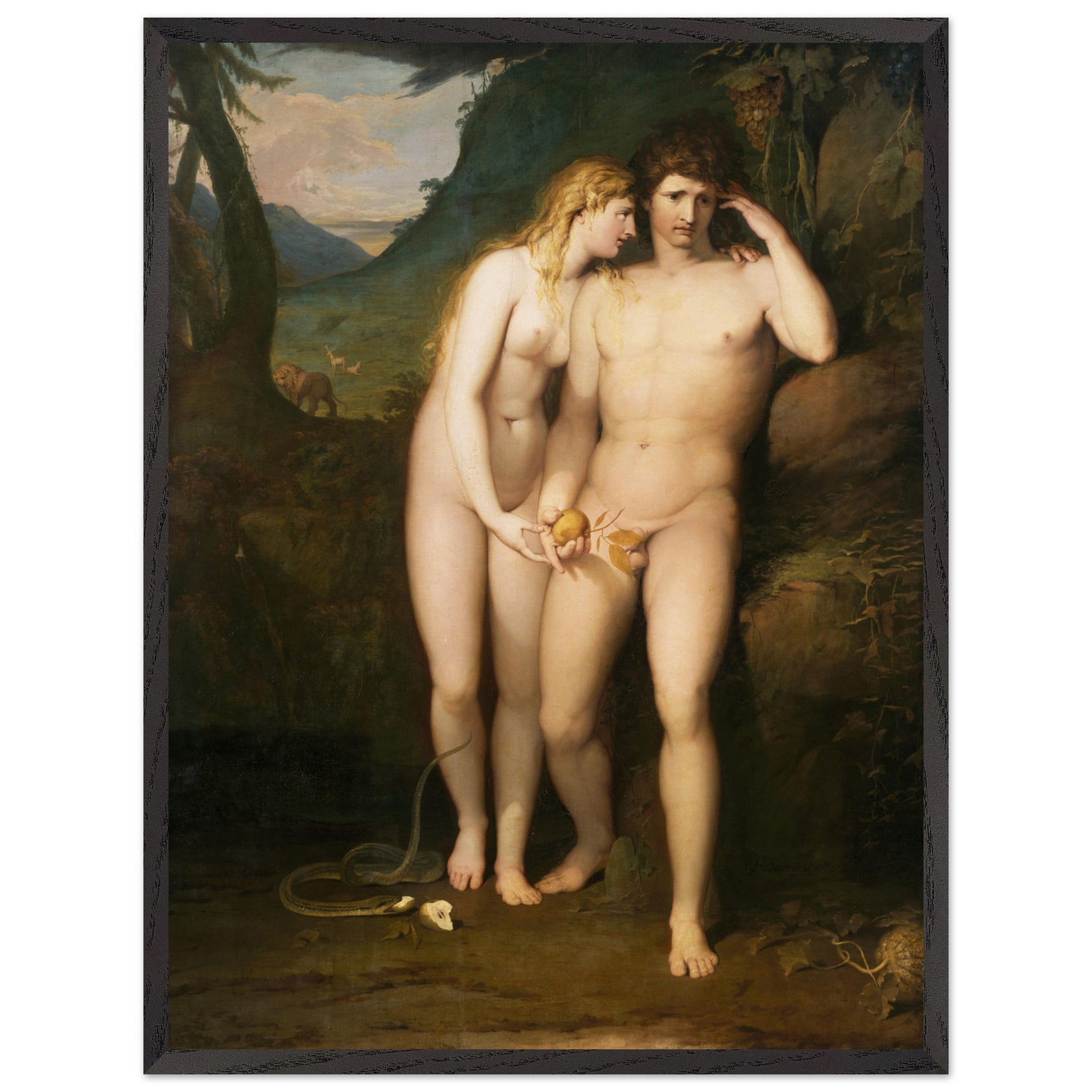 The Temptation of Adam by James Barry framed Collector’s Edition print 60x80 cm