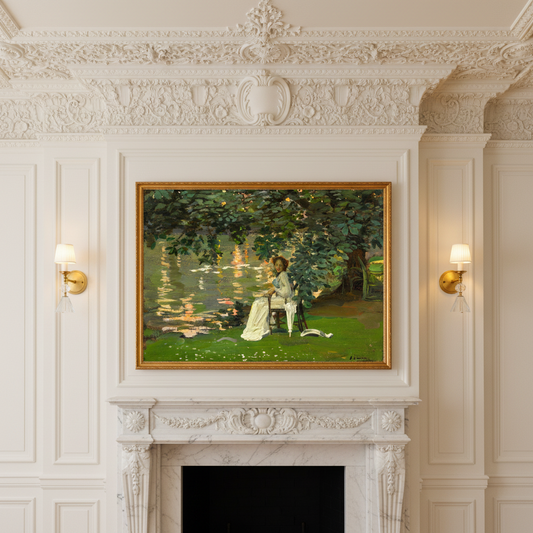 Under The Trees, Ranelagh by John Lavery, archival art print 50x70 cm