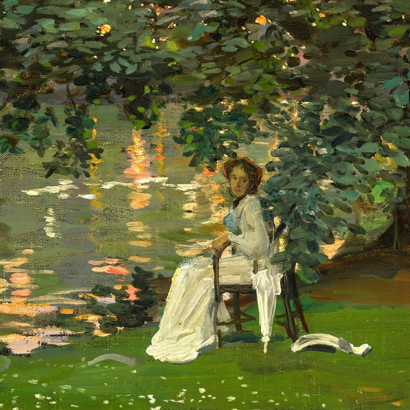Under The Trees, Ranelagh by John Lavery, archival art print detail 50x70 cm
